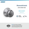 image:imageSchlage F170 PLY 622 Plymouth Door Knob One Sided NonTurning Dummy Door Handle Matte BlackSatin Chrome