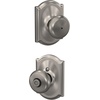 image:imageSchlage F170 PLY 622 Plymouth Door Knob One Sided NonTurning Dummy Door Handle Matte BlackSatin Nickel