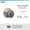 image:imageSchlage F170 PLY 622 Plymouth Door Knob One Sided NonTurning Dummy Door Handle Matte BlackSatin Nickel