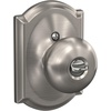 image:imageSchlage F170 PLY 622 Plymouth Door Knob One Sided NonTurning Dummy Door Handle Matte BlackSatin Nickel