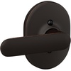 image:imageSchlage F40 DAV 622 RMN Davlin Door Lever with Remsen Trim Bed amp Bath Privacy Lock Matte BlackAged Bronze