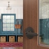 image:imageSchlage F40 DAV 622 RMN Davlin Door Lever with Remsen Trim Bed amp Bath Privacy Lock Matte BlackAged Bronze