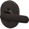 image:imageSchlage F40 DAV 622 RMN Davlin Door Lever with Remsen Trim Bed amp Bath Privacy Lock Matte BlackAged Bronze