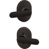 image:imageSchlage F40 DAV 622 RMN Davlin Door Lever with Remsen Trim Bed amp Bath Privacy Lock Matte BlackAged Bronze