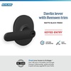 image:imageSchlage F40 DAV 622 RMN Davlin Door Lever with Remsen Trim Bed amp Bath Privacy Lock Matte BlackMatte Black