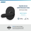 image:imageSchlage F40 DAV 622 RMN Davlin Door Lever with Remsen Trim Bed amp Bath Privacy Lock Matte BlackMatte Black