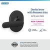 image:imageSchlage F40 DAV 622 RMN Davlin Door Lever with Remsen Trim Bed amp Bath Privacy Lock Matte BlackMatte Black