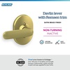 image:imageSchlage F40 DAV 622 RMN Davlin Door Lever with Remsen Trim Bed amp Bath Privacy Lock Matte BlackSatin Brass