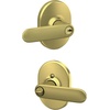 image:imageSchlage F40 DAV 622 RMN Davlin Door Lever with Remsen Trim Bed amp Bath Privacy Lock Matte BlackSatin Brass