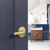 image:imageSchlage F40 DAV 622 RMN Davlin Door Lever with Remsen Trim Bed amp Bath Privacy Lock Matte BlackSatin Brass