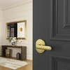 image:imageSchlage F40 DAV 622 RMN Davlin Door Lever with Remsen Trim Bed amp Bath Privacy Lock Matte BlackSatin Brass