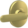 image:imageSchlage F40 DAV 622 RMN Davlin Door Lever with Remsen Trim Bed amp Bath Privacy Lock Matte BlackSatin Brass