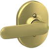 image:imageSchlage F40 DAV 622 RMN Davlin Door Lever with Remsen Trim Bed amp Bath Privacy Lock Matte BlackSatin Brass