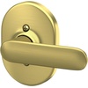 image:imageSchlage F40 DAV 622 RMN Davlin Door Lever with Remsen Trim Bed amp Bath Privacy Lock Matte BlackSatin Brass
