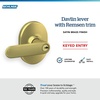 image:imageSchlage F40 DAV 622 RMN Davlin Door Lever with Remsen Trim Bed amp Bath Privacy Lock Matte BlackSatin Brass