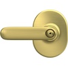 image:imageSchlage F40 DAV 622 RMN Davlin Door Lever with Remsen Trim Bed amp Bath Privacy Lock Matte BlackSatin Brass