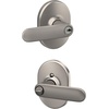 image:imageSchlage F40 DAV 622 RMN Davlin Door Lever with Remsen Trim Bed amp Bath Privacy Lock Matte BlackSatin Nickel
