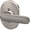 image:imageSchlage F40 DAV 622 RMN Davlin Door Lever with Remsen Trim Bed amp Bath Privacy Lock Matte BlackSatin Nickel