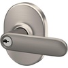 image:imageSchlage F40 DAV 622 RMN Davlin Door Lever with Remsen Trim Bed amp Bath Privacy Lock Matte BlackSatin Nickel