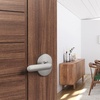 image:imageSchlage F40 DAV 622 RMN Davlin Door Lever with Remsen Trim Bed amp Bath Privacy Lock Matte BlackSatin Nickel