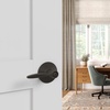 image:imageSchlage F40 DEL 608 Delfayo Door Lever with Standard Trim Bed amp Bath Privacy Lock Satin BrassAged Bronze