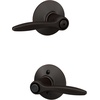 image:imageSchlage F40 DEL 608 Delfayo Door Lever with Standard Trim Bed amp Bath Privacy Lock Satin BrassAged Bronze