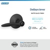 image:imageSchlage F40 DEL 608 Delfayo Door Lever with Standard Trim Bed amp Bath Privacy Lock Satin BrassMatte Black