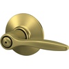 image:imageSchlage F40 DEL 608 Delfayo Door Lever with Standard Trim Bed amp Bath Privacy Lock Satin BrassSatin Brass