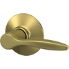 image:imageSchlage F40 DEL 608 Delfayo Door Lever with Standard Trim Bed amp Bath Privacy Lock Satin BrassSatin Brass