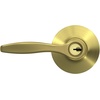 image:imageSchlage F40 DEL 608 Delfayo Door Lever with Standard Trim Bed amp Bath Privacy Lock Satin BrassSatin Brass