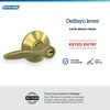 image:imageSchlage F40 DEL 608 Delfayo Door Lever with Standard Trim Bed amp Bath Privacy Lock Satin BrassSatin Brass