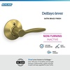 image:imageSchlage F40 DEL 608 Delfayo Door Lever with Standard Trim Bed amp Bath Privacy Lock Satin BrassSatin Brass