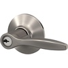 image:imageSchlage F40 DEL 608 Delfayo Door Lever with Standard Trim Bed amp Bath Privacy Lock Satin BrassSatin Nickel