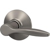 image:imageSchlage F40 DEL 608 Delfayo Door Lever with Standard Trim Bed amp Bath Privacy Lock Satin BrassSatin Nickel