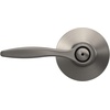 image:imageSchlage F40 DEL 608 Delfayo Door Lever with Standard Trim Bed amp Bath Privacy Lock Satin BrassSatin Nickel