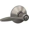 image:imageSchlage F40 DEL 608 Delfayo Door Lever with Standard Trim Bed amp Bath Privacy Lock Satin BrassSatin Nickel