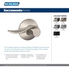 image:imageSchlage F40 SAC 619 Sacramento Door Lever Bed amp Bath Privacy Lock Satin NickelPack of 1