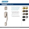 image:imageSchlage F60 V CAM 619 GEO Camelot Front Entry Handleset with Georgian Knob Deadbolt Keyed 1 Side Satin Nickel