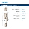 image:imageSchlage F60 V CAM 716 GEO Camelot Front Entry Handleset with Georgian Knob Deadbolt Keyed 1 Side Aged Bronze