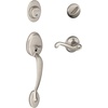 image:imageSchlage F60 V PLY 619 FLA Plymouth Front Entry Handleset with Flair Lever Deadbolt Keyed 1 Side Satin Nickel