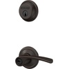 image:imageSchlage FB50 N V MER 716 Single Cylinder Deadbolt and Keyed Entry Merano Lever Aged BronzePack of 1