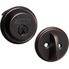 image:imageSchlage FB50N V FLA 716 Single Cylinder Deadbolt and Keyed Entry Flair Lever Aged BronzeSecurity SetFlair