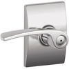 image:imageSchlage Lock Company F10MER619GRW F10 Series Merano w Greenwich Rose Passage Door Lock Satin NickelBright Chrome