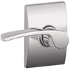 image:imageSchlage Lock Company F10MER619GRW F10 Series Merano w Greenwich Rose Passage Door Lock Satin NickelBright Chrome