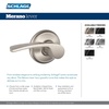 image:imageSchlage Lock Company F10MER619GRW F10 Series Merano w Greenwich Rose Passage Door Lock Satin NickelMatte Black