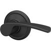 image:imageSchlage Lock Company F10MER619GRW F10 Series Merano w Greenwich Rose Passage Door Lock Satin NickelMatte Black