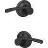 image:imageSchlage Lock Company F10MER619GRW F10 Series Merano w Greenwich Rose Passage Door Lock Satin NickelMatte Black