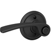 image:imageSchlage Lock Company F10MER619GRW F10 Series Merano w Greenwich Rose Passage Door Lock Satin NickelMatte Black