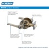image:imageSchlage Lock Company F10MER619GRW F10 Series Merano w Greenwich Rose Passage Door Lock Satin NickelSatin Nickel