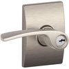 image:imageSchlage Lock Company F10MER619GRW F10 Series Merano w Greenwich Rose Passage Door Lock Satin NickelSatin Nickel